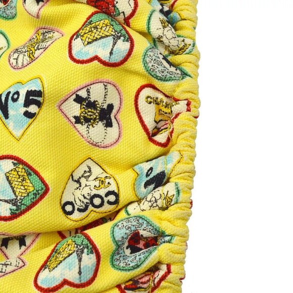 Chanel Yellow Canvas Valentine Chain Handbag - Picture 8 of 11